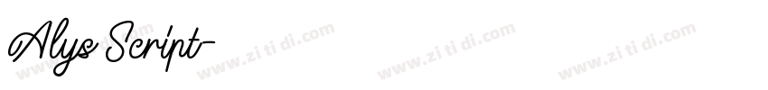 Alys Script字体转换